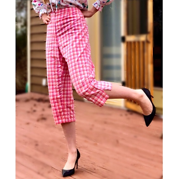 Y2k Liz Claiborne Pink Plaid Pants 